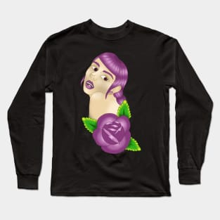 Purple girl Long Sleeve T-Shirt